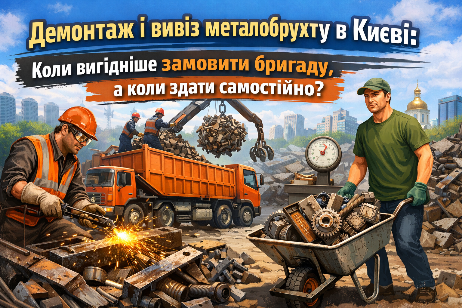 Демонтаж і вивіз металобрухту в Києві: коли вигідніше замовити бригаду, а коли здати самостійно | Металл-Сервіс